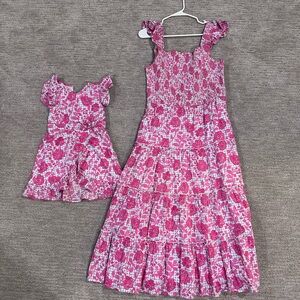 Mommy and Me Vineyard Vines Pink Floral Matching Dresses